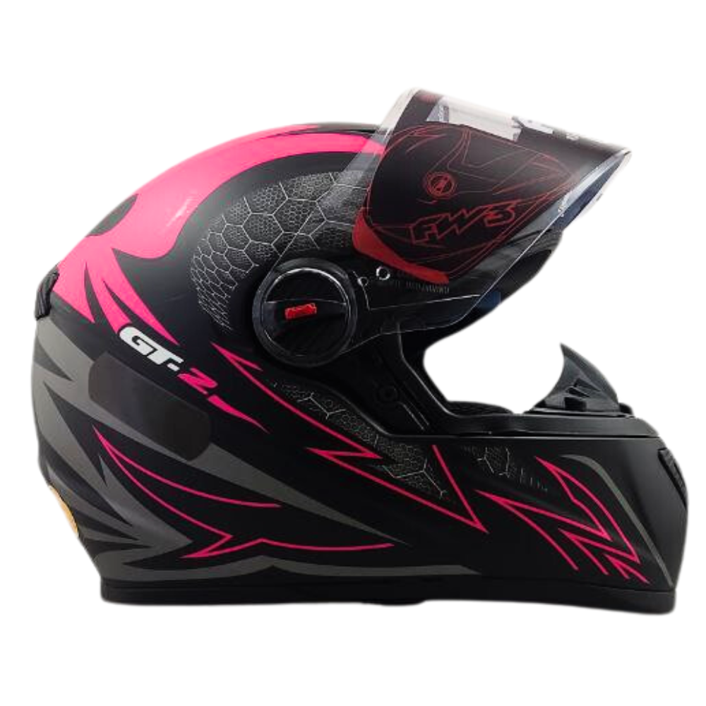 Capacete Moto Fw3 Gt2 Gt5 Viseira Cristal Com Narigueira