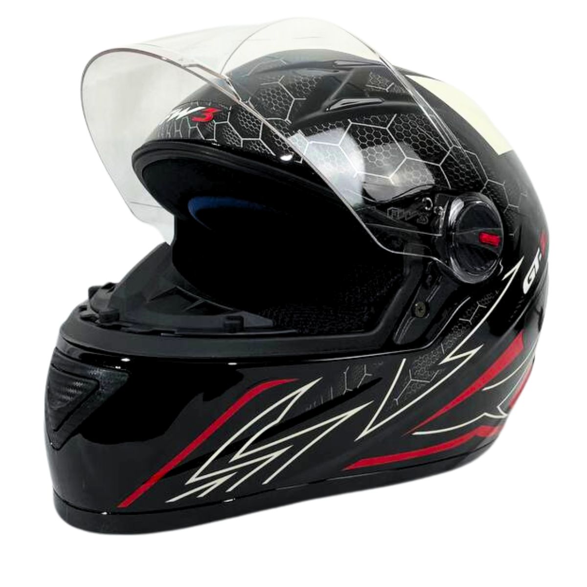 Kit Capacete Moto Fw3 Gt2 Com Narigueira + Viseira Fumê