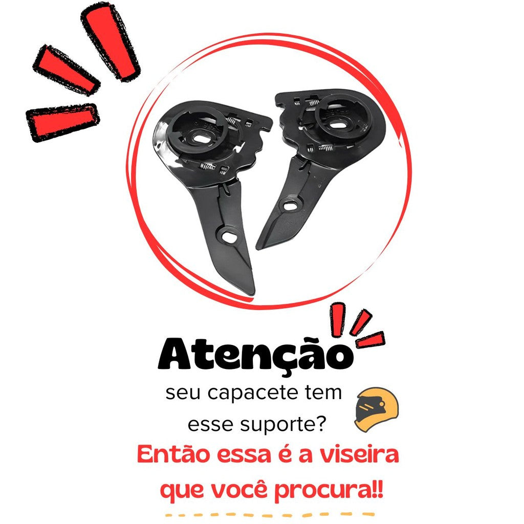 Viseira Cristal 2,5mm P/ Capacete Fw3 Gt LS2 Antirrisco