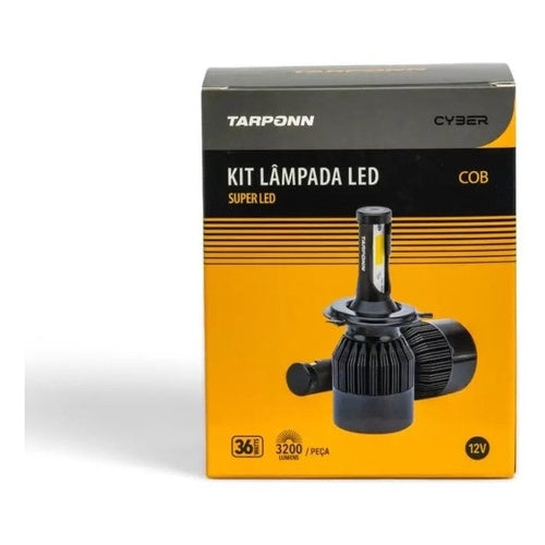 Kit 2 Lampadas Carro E Moto Super Led Cyber H4 6400 Lumes