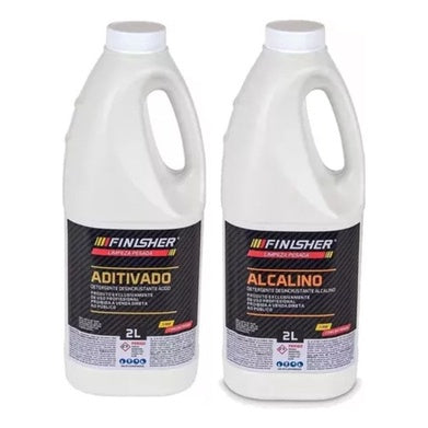 Kit Aditivado E Alcalino Detergente Desincrustante Finisher
