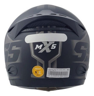 Capacete Mixs Mx5 Fechado Com Viseira Fumê E Narigueira