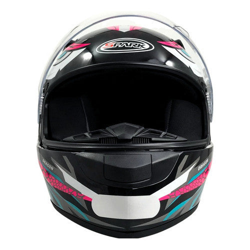 KIT Capacete Feminino Ebf New Spark Esportivo + Viseira Fumê