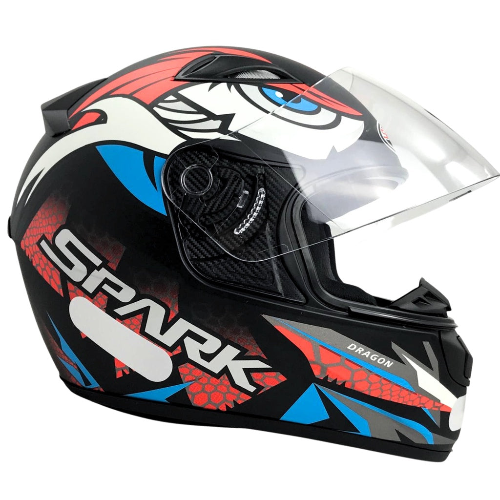 Capacete Moto Ebf New Spark Dragon Esportivo Com Narigueira