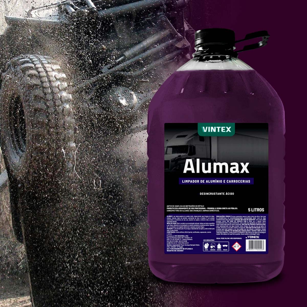 Limpador De Alumínio E Carrocerias Alumax 5 Litros Vonixx