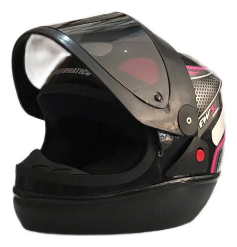 Capacete Moto Fechado Fw3 Automático Com Viseira Fumê