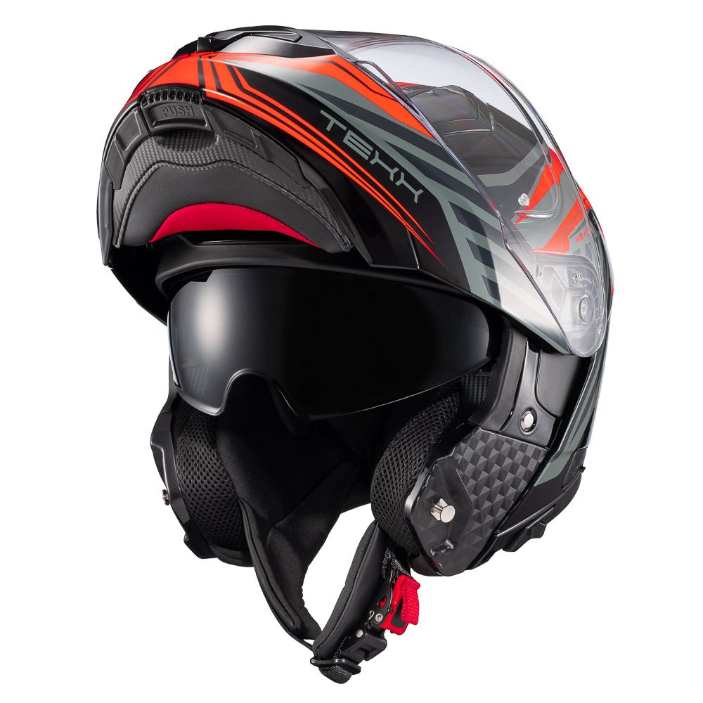 Capacete Escamoteavel Texx Kratos Nomade C/ Óculos Fumê Mega Lopes