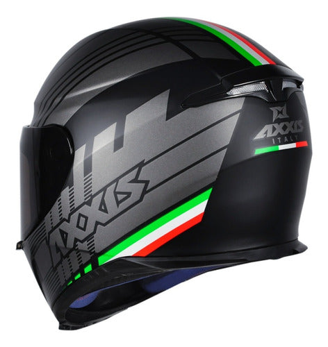 Capacete Fechado Moto Axxis By Mt Eagle Italy Preto Cinza