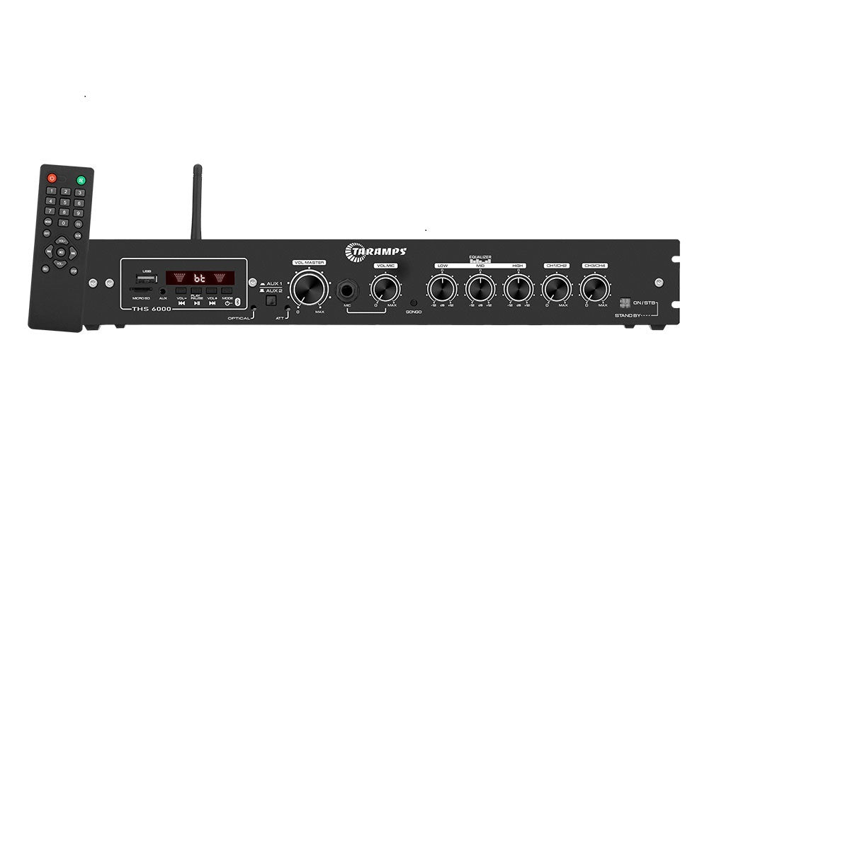 Amplificador Ths 6000 400w Rms Receiver Residencial Taramps