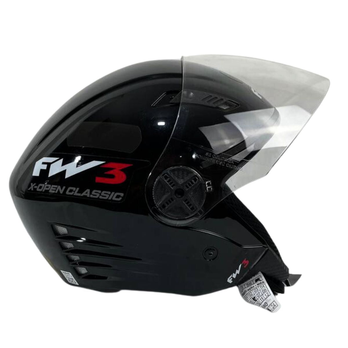 Capacete Aberto Fw3 X Open Classic Branco Ou Preto Brilhante