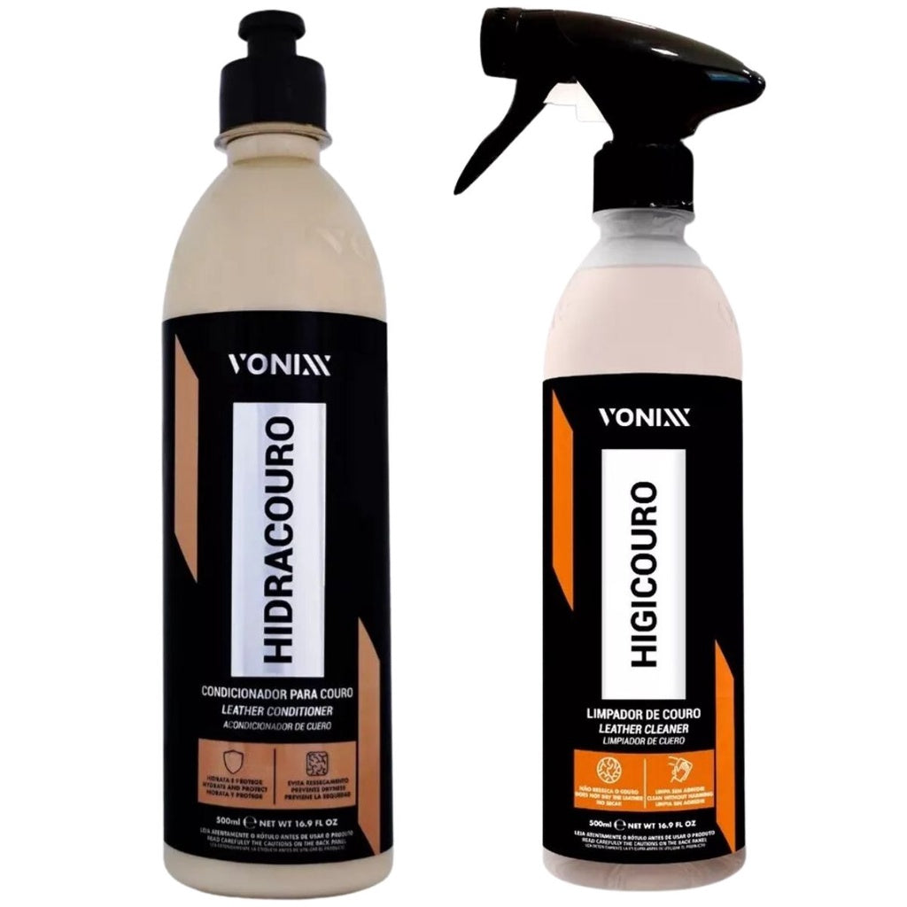 Kit Limpeza e Hidratação de Couro automotivo Vonixx