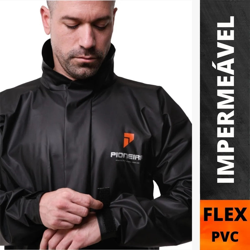 Capa Chuva Roupa Conjunto Motoqueiro Flex Motoboy Impermeáve