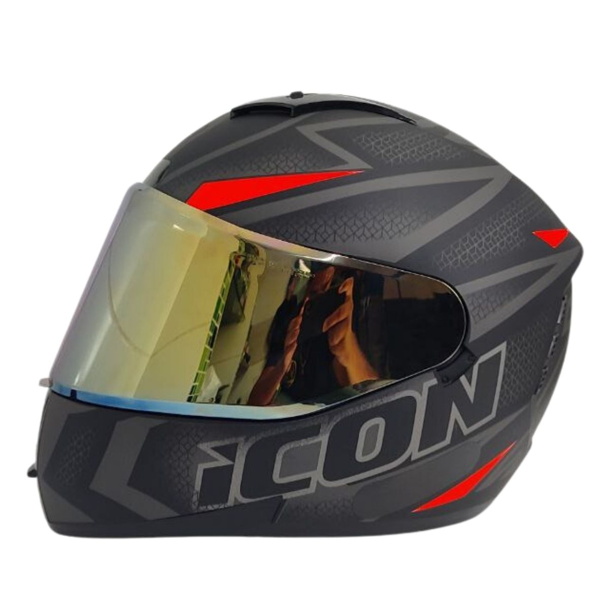 Kit Capacete Fechado Moto Peels Icon Fast + Viseira Dourada