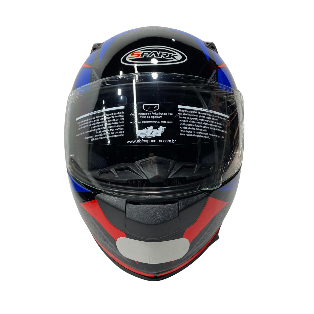 Capacete Moto EBF Esportivo New Spark Flash C/ Narigueira