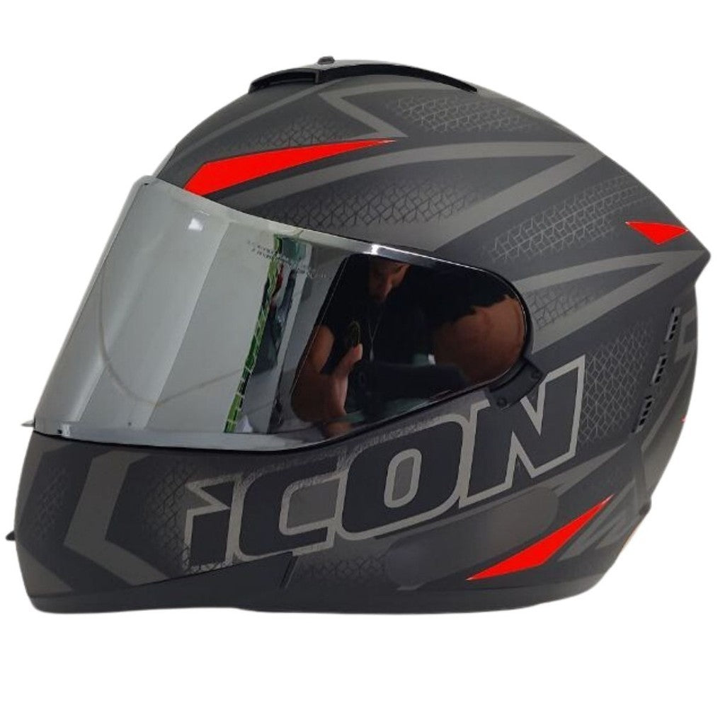 Kit Capacete Fechado Moto Peels Icon Fast + Vis Metalizada