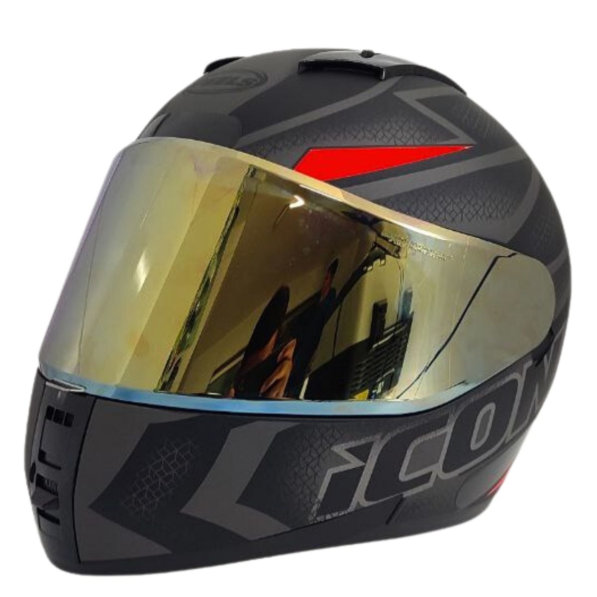 Kit Capacete Fechado Moto Peels Icon Fast + Viseira Dourada