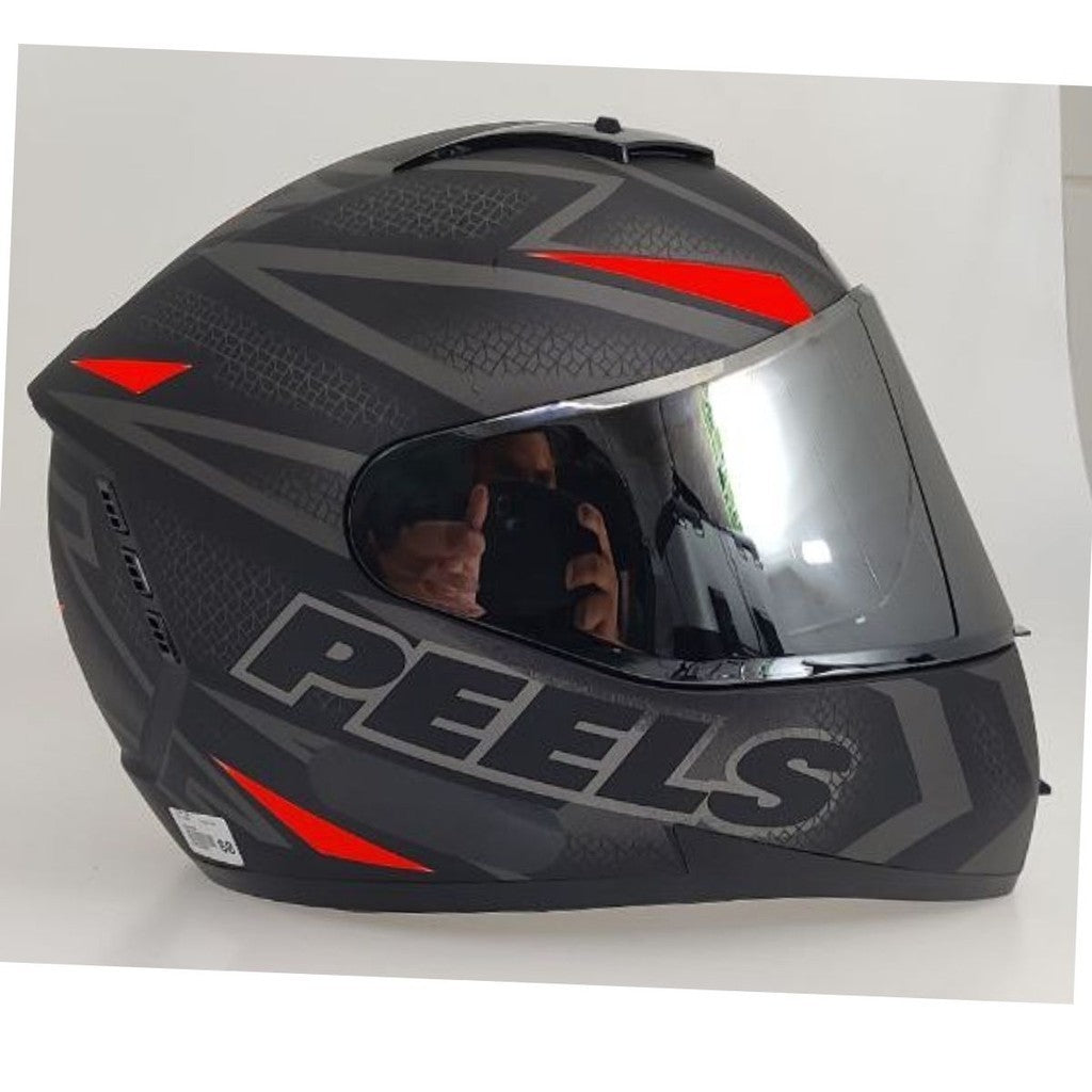 Kit Capacete Fechado Moto Peels Icon Fast + Vis Metalizada