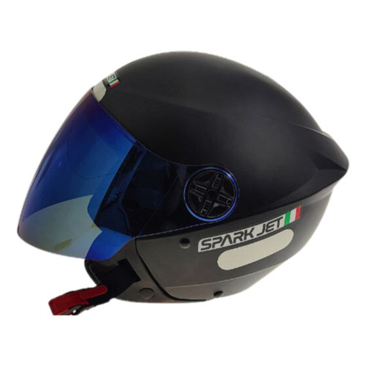 KIT Capacete Moto Ebf Spark Jet Aberto + Viseira Azul
