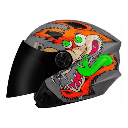 Capacete Aberto New Liberty Three Coyote Gp 88 Viseira Fumê