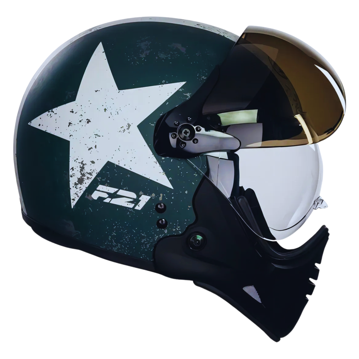 Capacete Moto Peels Com Queixeira Removível F-21 OLD TANK