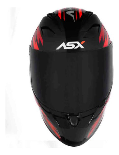 Capacete Asx City Arrow Vermelho Brilhante Integral