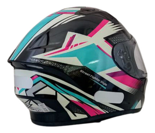 Kit Capacete Xtroy Esportivo Com Narigueira + Vis Camaleão