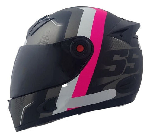 Capacete Mixs Mx5 Fechado Com Viseira Fumê E Narigueira
