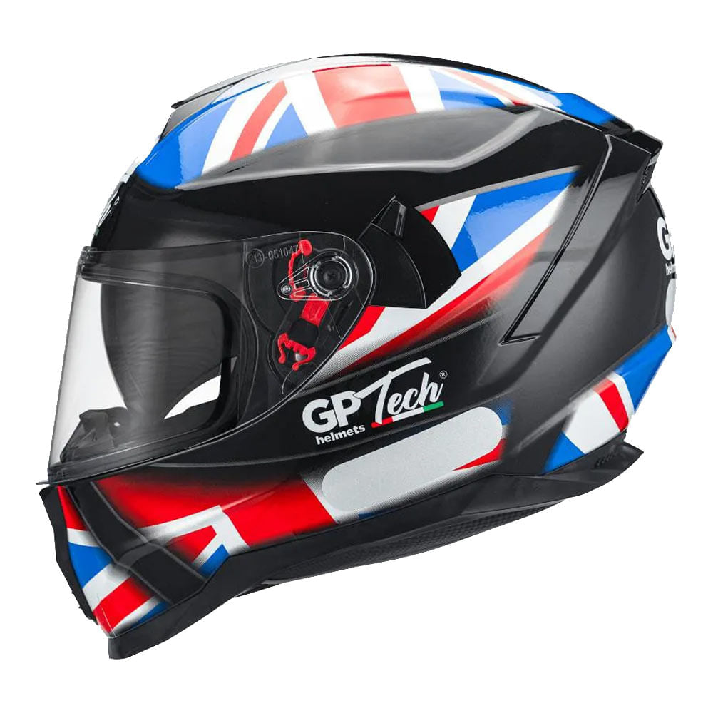 Capacete GP Tech Ultra SV Fusion Flag Óculos Interno Fume Viseira Solar