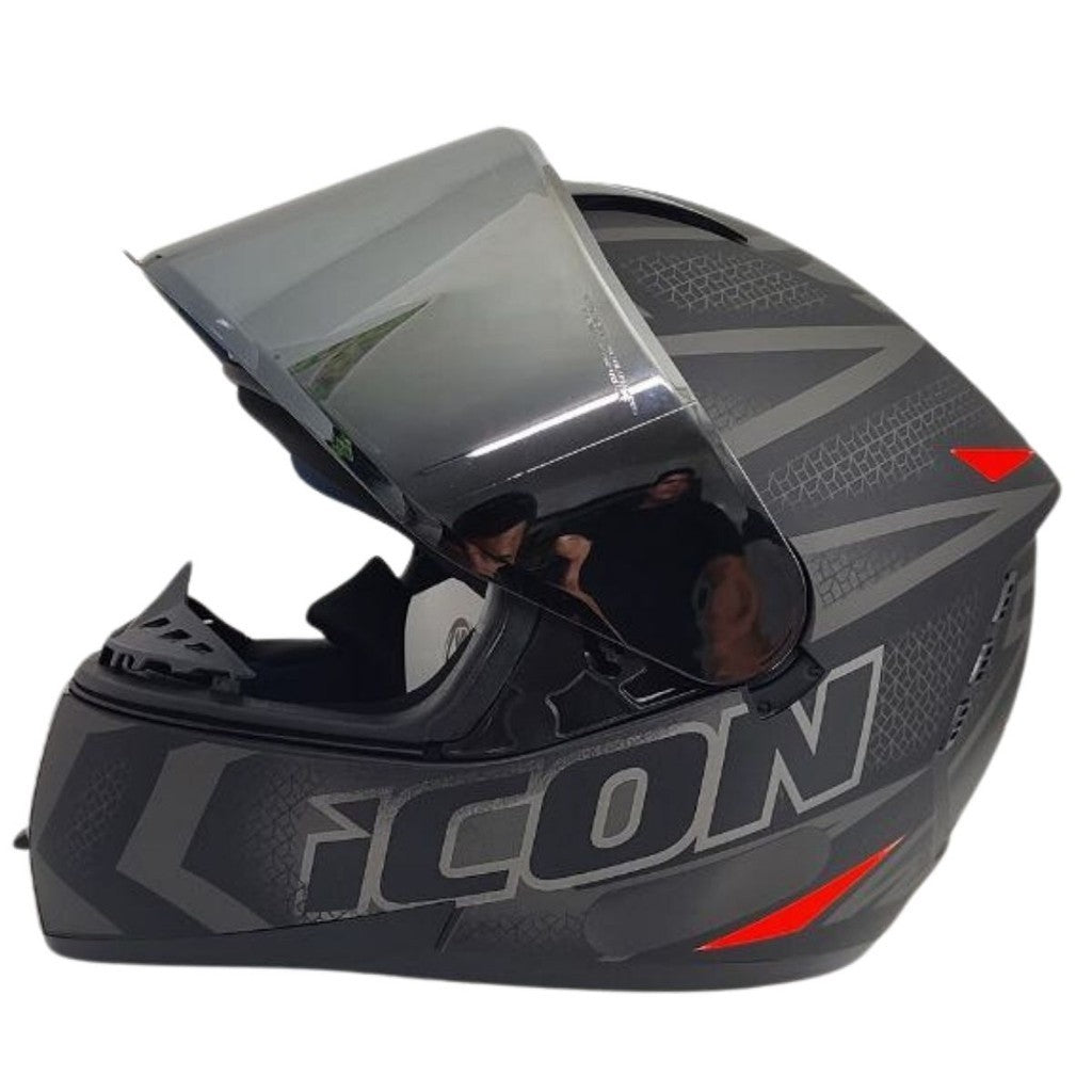 Kit Capacete Fechado Moto Peels Icon Fast + Vis Metalizada