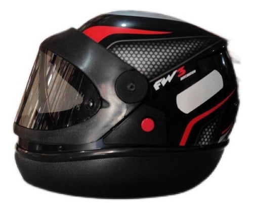Capacete Moto Fechado Fw3 Automático Com Viseira Fumê