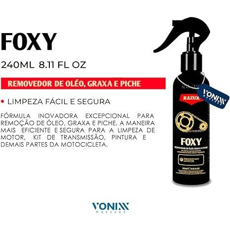 Foxy 240ml Removedor Oleo Graxa Piche Razux By Vonixx