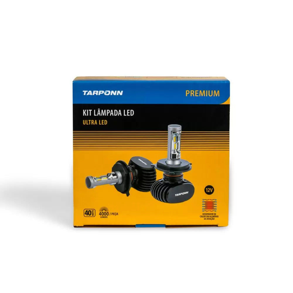 KIT LAMPADA TARPONN ULTRA LED H4 40W E 4000LM CADA 6000K IP 67