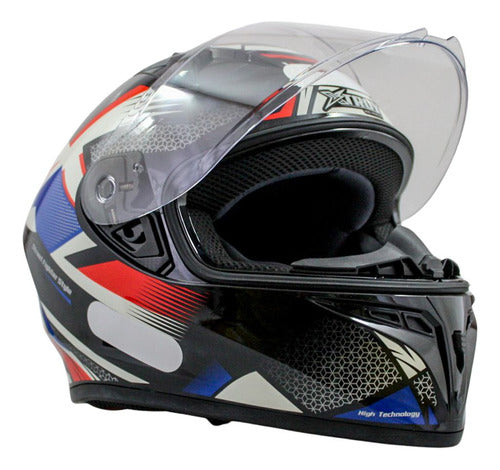 Kit Capacete Xtroy Esportivo Com Narigueira + Vis Camaleão