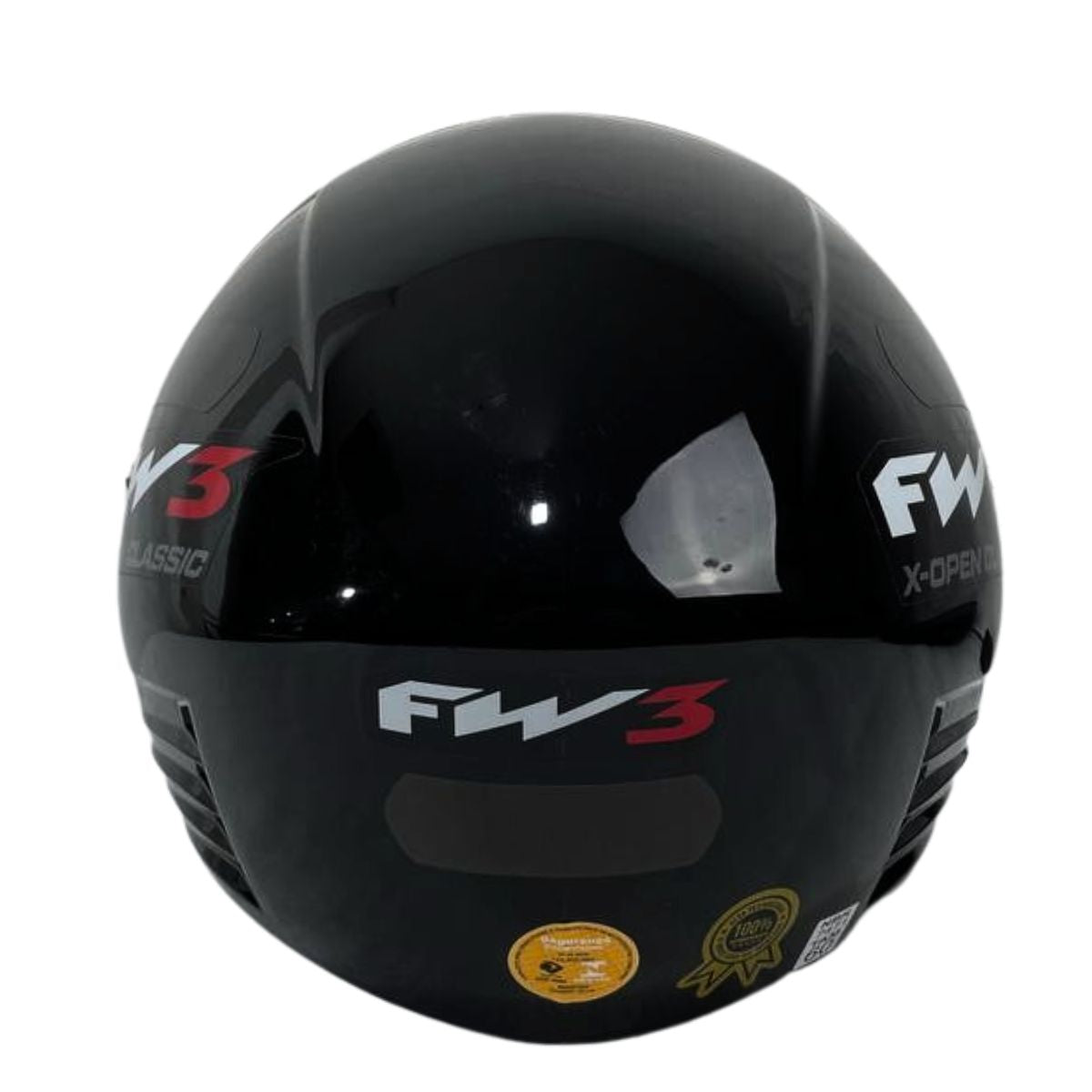 Capacete Aberto Fw3 X Open Classic Branco Ou Preto Brilhante