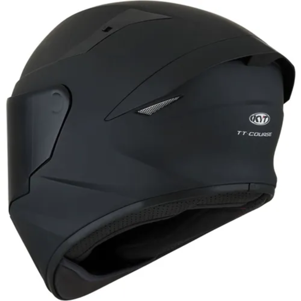 Capacete Fechado Esportivo KYT TT COURSE Plain Preto Fosco