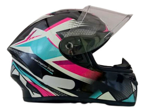 Kit Capacete Xtroy Esportivo Com Narigueira + Vis Camaleão