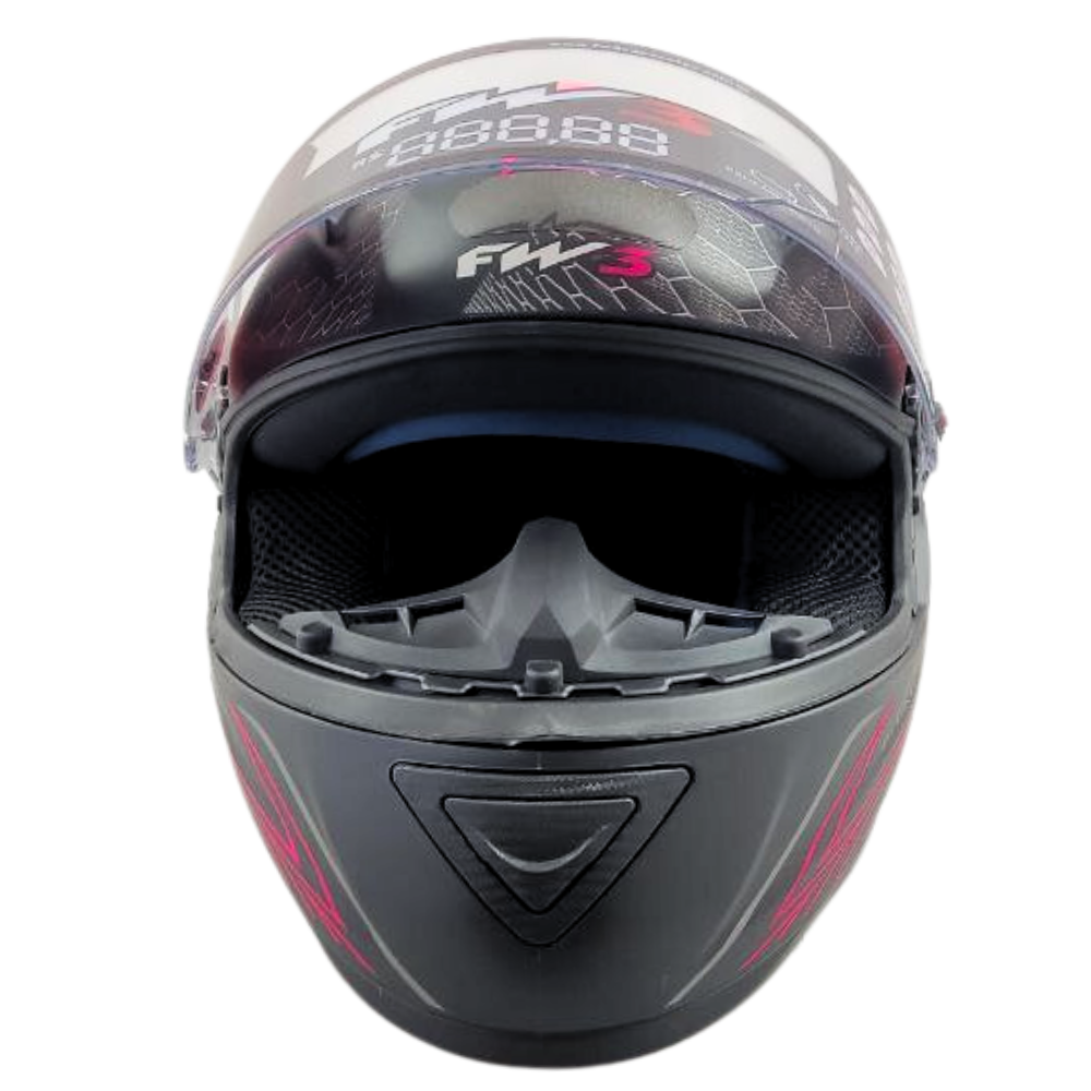 Kit Capacete Moto Fw3 Gt2 Com Narigueira + Viseira Fumê