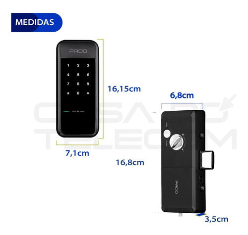 Fechadura Digital Porta Eletronica Sobrepor PADO Com Senha
