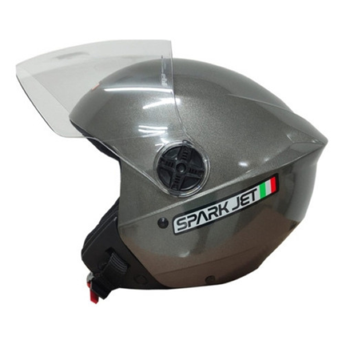 KIT Capacete Moto Ebf Spark Jet Aberto + Viseira Azul