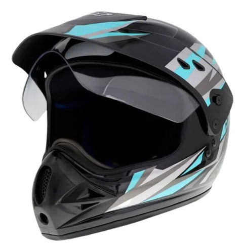 Capacete Ebf Motard New Street Moto Cross Fechado