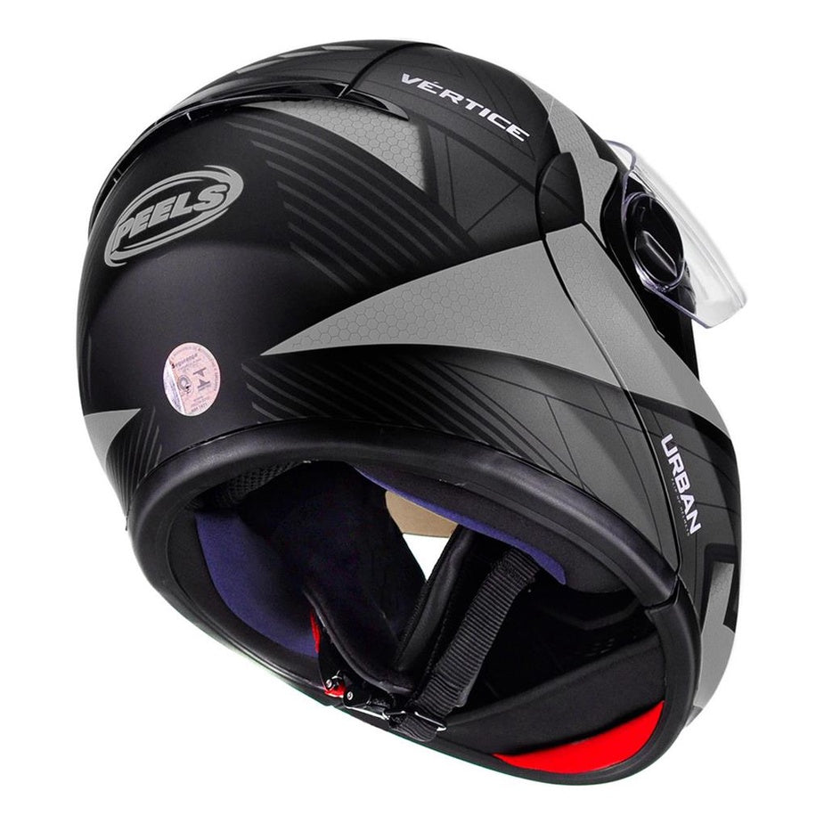 Capacete Robocop Preto Fosco Peels Urban Escamoteável