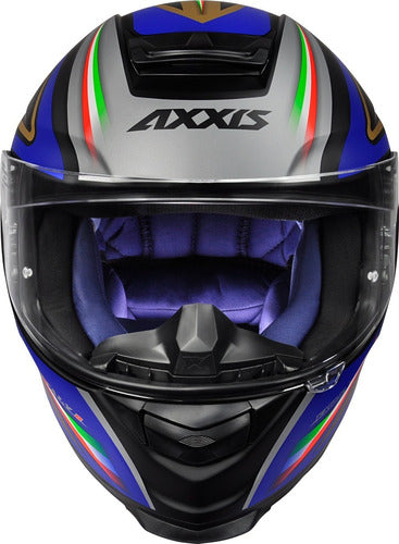 Capacete Fechado Moto Axxis By Mt Eagle Italy Preto Cinza