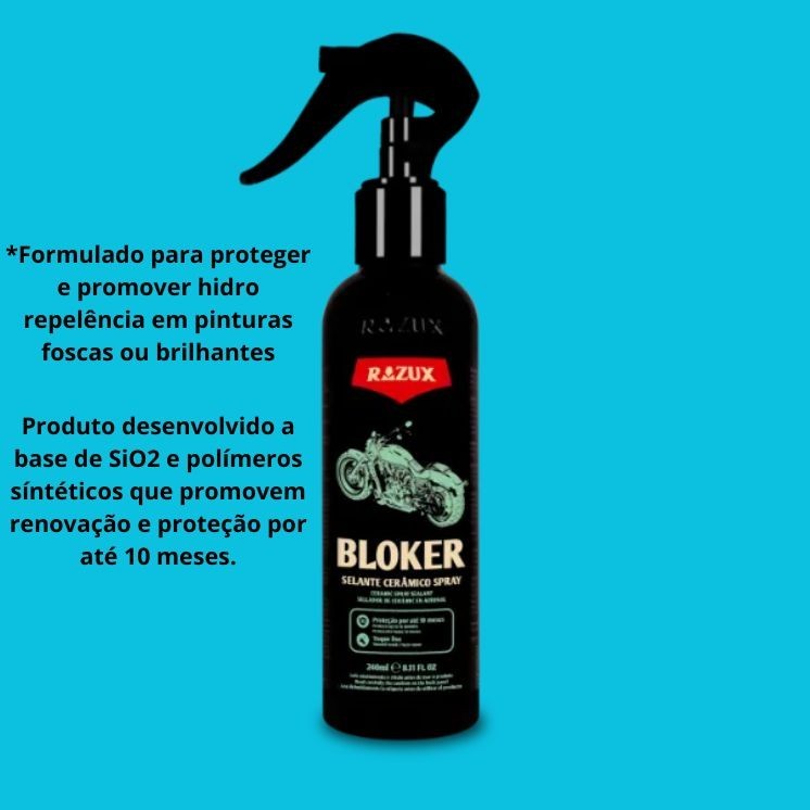 Bloker 240ml Selante Spray Motos Razux Vonixx Proteção Sio2