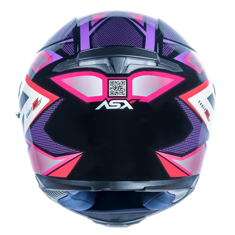 Capacete Moto ASX Eagle Fast Brilhante Com óculos Solar Fumê