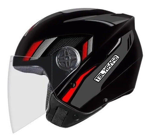 Capacete Moto Aberto Ebf Spark Jet Sting Preto