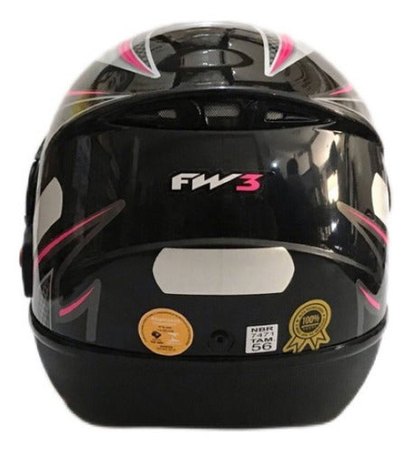 Capacete Moto Fechado Fw3 Automático Com Viseira Fumê