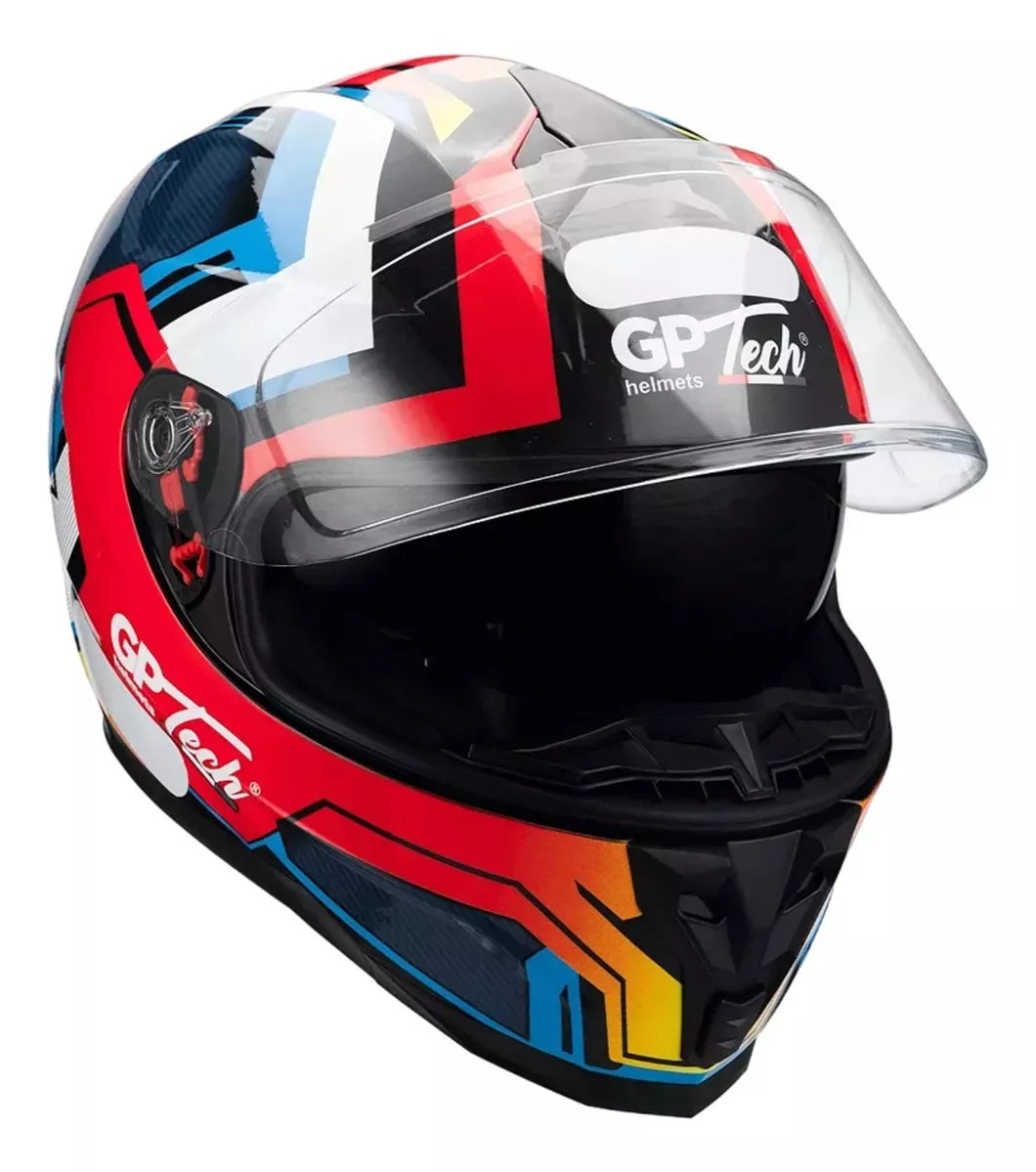 Capacete GP Tech Ultra SV Fusion Flag Óculos Interno Fume Viseira Solar