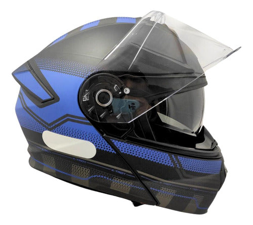 Capacete Escamoteável Xtroy Articulado Robocop C Óculos Fumê