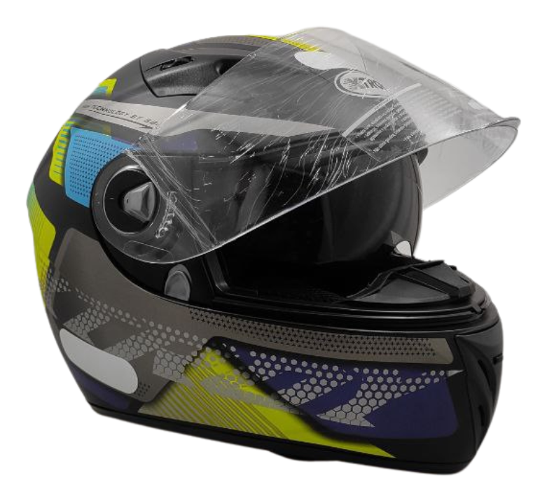 Capacete Moto Ebf Xtroy Com Óculos Interno Fumê + Narigueira