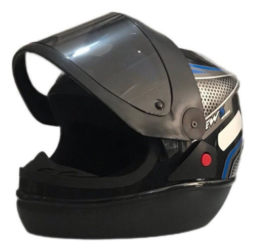 Capacete Moto Fechado Fw3 Automático Com Viseira Fumê